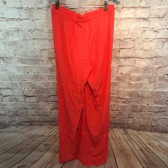 NWT Anthropologie Harlyn Wide Leg Orange Pants - Picture 5 of 6